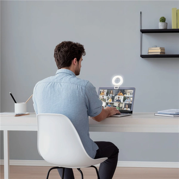 Hama LED kruhové světlo ToGo se svorkou na telefon, 60 LED, průměr 9,6 cm, nabíjecí