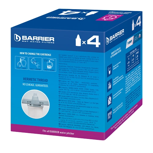 BARRIER BWT Standard, náhradní filtrační patrona, 4 ks - DLOUHODOBĚ NEDOSTUPNÉ