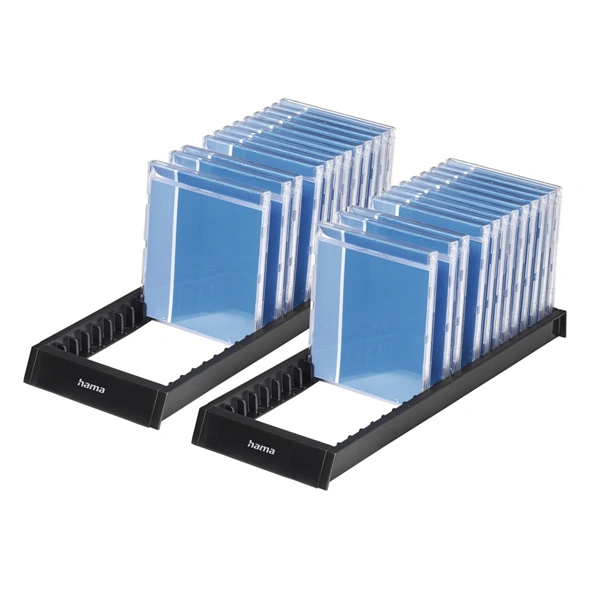 Hama CD Flipper 44, stojan pro 44 CD (2x 22 CD), plastový, černý