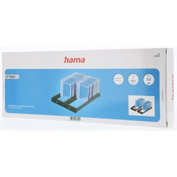 Hama CD Flipper 44, stojan pro 44 CD (2x 22 CD), plastový, černý