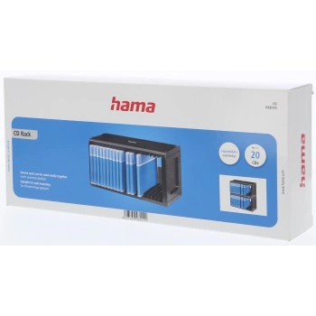 Hama CD Rack 20, stojan pro 20 CD, plastový, černý