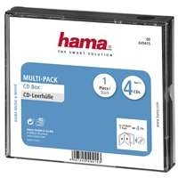 Hama CD Multi-Pack, obal na 4 CD/DVD, průhledný/černý