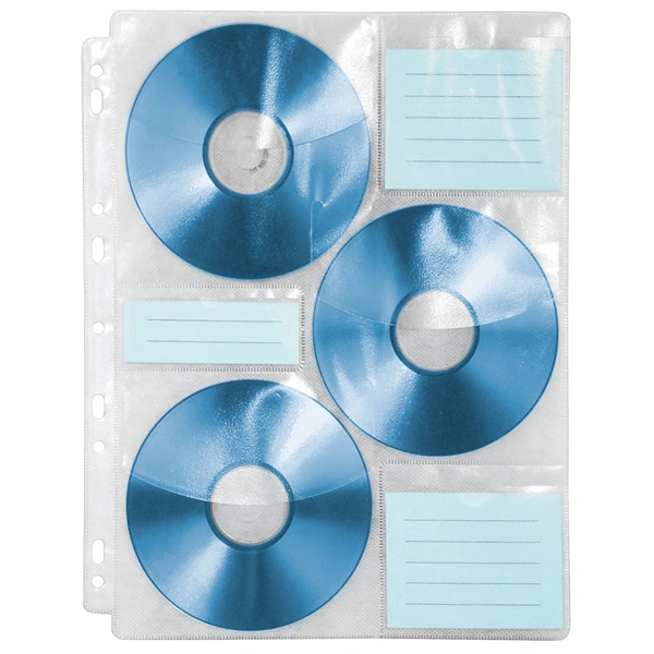 Hama fólie na 6 CD/DVD, DIN A4, včetně indexových kartiček, balení 10 ks (cena za balení)