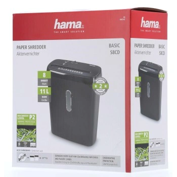 Hama Basic S8CD, skartovačka, přímý řez, 8 listů, stupeň utajení P-2