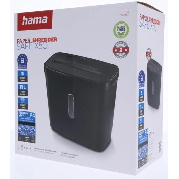 Hama Safe X50, skartovačka, křížový řez, 5 listů, bezpečnostní úroveň P4 T4 E3
