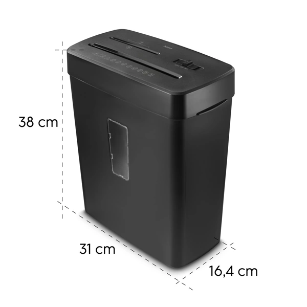 Hama Prime M50CD-B, skartovačka, micro řez, 5 listů, bezpečnostní úroveň P5 T2 E2 O1, černá