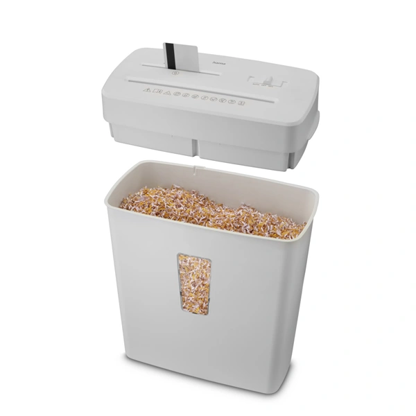 Hama Prime M50CD-W, skartovačka, micro řez, 5 listů, bezpečnostní úroveň P5 T2 E2 O1, bílá