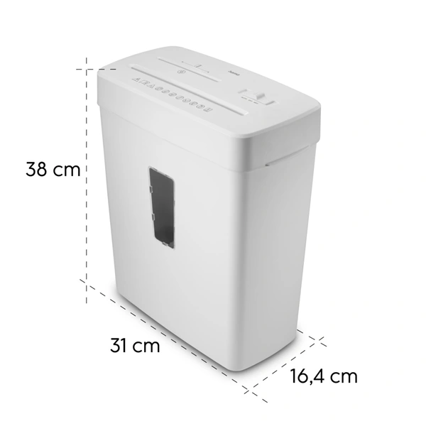 Hama Prime M50CD-W, skartovačka, micro řez, 5 listů, bezpečnostní úroveň P5 T2 E2 O1, bílá