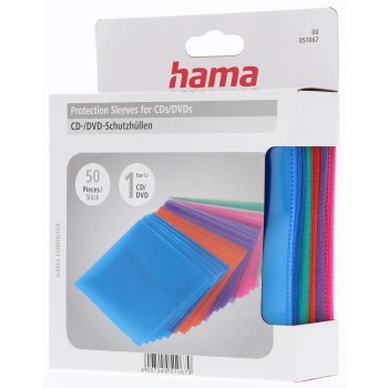 Hama ochranné obaly pro CD/DVD, polypropylen, mix barev, balení 50 ks (cena za balení)