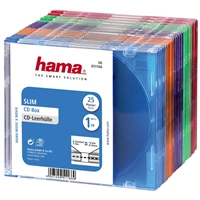 Hama CD Slim Box Pack of 25, Coloured