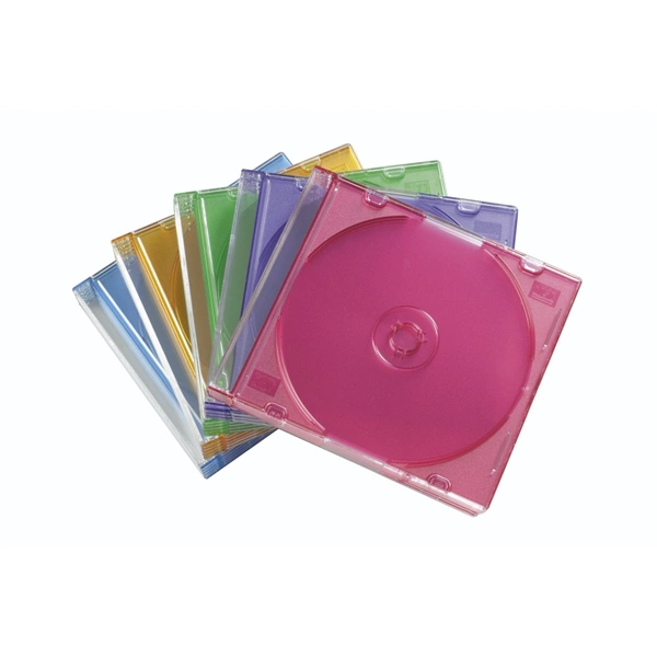 Hama CD Slim Box, obal na 1 cd/dvd, mix barev, balení 25 ks (cena za balení)
