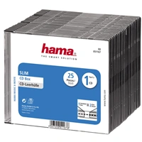 Hama CD Slim Box, black, pack of 25 pcs