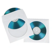 Hama ochranný obal pro CD/DVD, 100ks/bal, bílý, balení krabička na zavěšení 