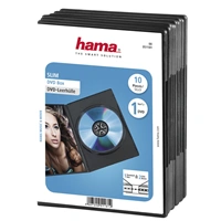 Hama Slim, obal na 1 DVD, s fólií, černý, balení 10 ks (cena za balení)