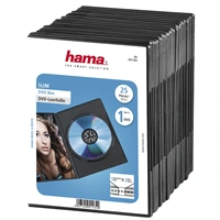 Hama Slim, obal na 1 DVD, s fólií, černý, balení 25 ks (cena za balení)