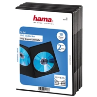 Hama DVD Slim Double-Box 10, Black