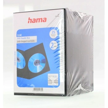 Hama Slim Double, obal na 2 DVD, s fólií, černý, balení 25 ks (cena za balení)