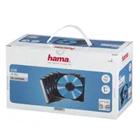 Hama CD Slim Box, obal na 1 cd/dvd, průhledný/černý, balení 50 ks (cena za balení)