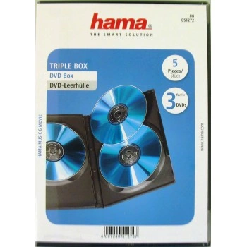 Hama DVD obal, triple, 5ks/bal., barva černá