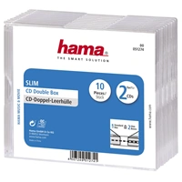 Hama CD Slim Double Jewel Case, pack of 10
