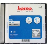 Hama CD BOX SLIM nhradn obal, 10ks/bal, transparentn/ern