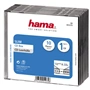 Hama CD BOX SLIM náhradní obal, 10ks/bal, transparentní/černá