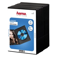Hama DVD obal na 1 DVD, s fólií, černý, 10 ks (cena uvedena za balení)
