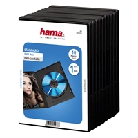 Hama DVD obal na 1 DVD, s fli, ern, 10 ks (cena uvedena za balen)