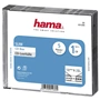 Hama CD Slim Box, obal na 1 cd/dvd, průhledný/černý, balení 5 ks (cena za balení)