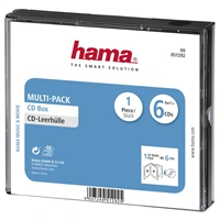Hama CD Multi-Pack, obal na 6 CD/DVD, průhledný/černý