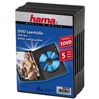 Hama DVD obal na 1 DVD, s fli, ern, 5 ks