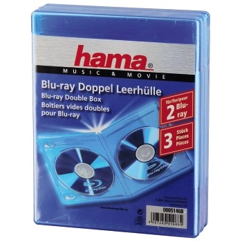 Hama obal pro 2 Blu-ray disky, modrý, 3 ks v balení (cena za balení)