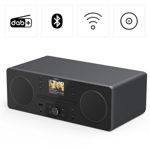 Hama digitální a internetové rádio DIR1570CBT, DAB+/CD/BT RX, App ovládání