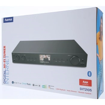 Hama digitální a internetové rádio DIT2105SBTX, Hi-Fi tuner, DAB+/FM/BT RX-TX, App ovládání