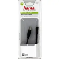 Hama micro USB 2.0 kabel, typ A - micro B, 0,25m, ern