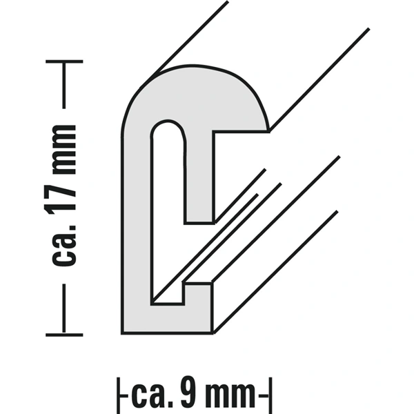 Hama rámeček plastový SEVILLA, bílá, 21x29,7 cm (formát A4), plastové sklo