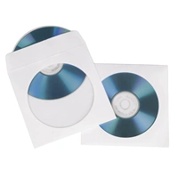 Hama CD/DVD Paper Sleeves, pack of 50, White