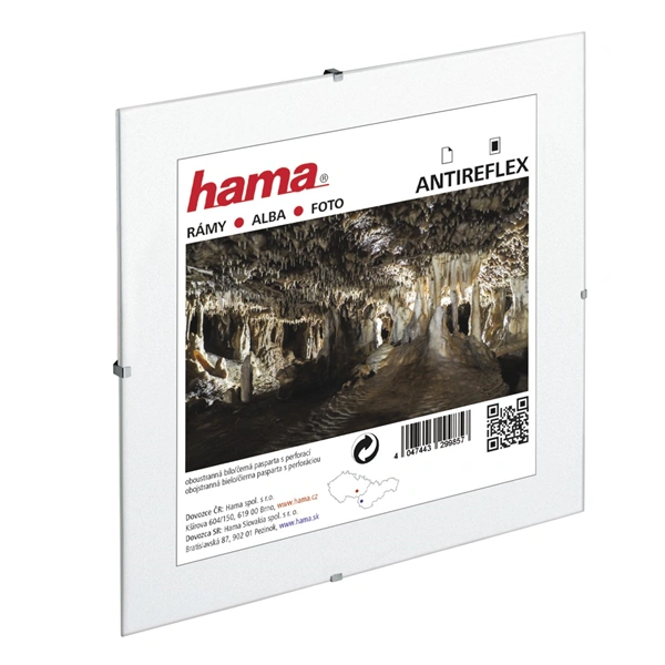 Hama Clip-Fix, antireflexní sklo, 30x30 cm