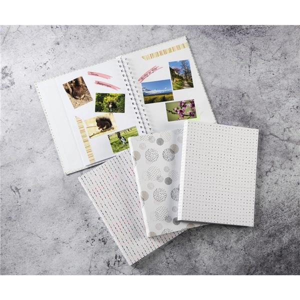 Hama album klasické spirálové GRAPHIC Squares 19x24,5 cm, 40 stran, bílé listy