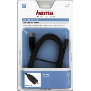 Hama mini USB 2.0 kabel, typ A-mini B (B8)