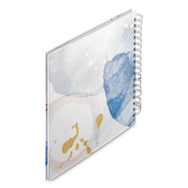 Hama album klasické spirálové WATERCOLOR 28x24 cm, 50 stran, modré