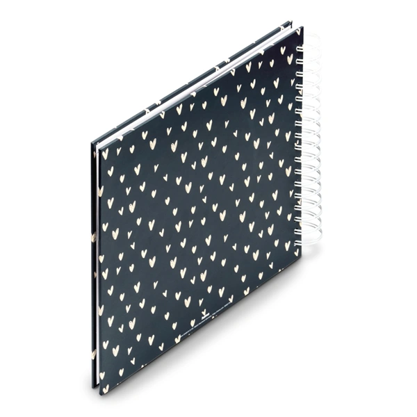 Hama album klasické spirálové LOVELY 28x24 cm, 50 stran, modrá