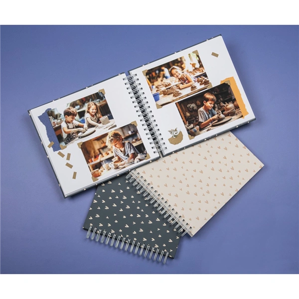 Hama album klasické spirálové LOVELY 28x24 cm, 50 stran, modrá