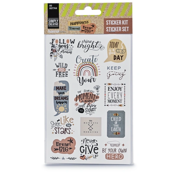 Hama samolepky pro kreativní tvorbu II, různé motivy, balení 54 setů (cena je uvedená za 1 set)