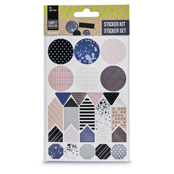 Hama samolepky pro kreativní tvorbu II, různé motivy, balení 54 setů (cena je uvedená za 1 set)