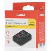 Hama fotoakumultor typ Canon LP-E10, Li-Ion 7,4 V/950 mAh
