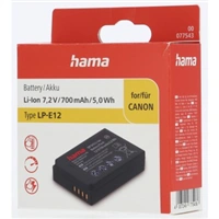 Hama fotoakumultor typ Canon LP-E12, Li-Ion 7,2 V/700 mAh