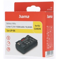 Hama fotoakumultor typ Canon LP-E6, Li-Ion 7,2 V/1500 mAh