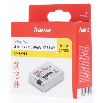 Hama fotoakumulátor typ Canon LP-E8, Li-Ion 7,4 V/1020 mAh