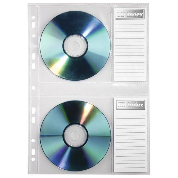 Hama obal na CD/DVD, pro kroužkové pořadače, DIN A4, balení 10 ks (cena za balení)